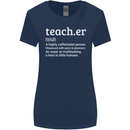 Teacher Maths English Science Sport Funny Womens Wider Cut T-Shirt Navy Blue
