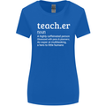 Teacher Maths English Science Sport Funny Womens Wider Cut T-Shirt Royal Blue
