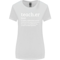 Teacher Maths English Science Sport Funny Womens Wider Cut T-Shirt White