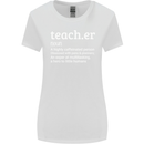 Teacher Maths English Science Sport Funny Womens Wider Cut T-Shirt White
