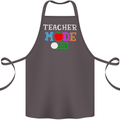 Teacher Mode Off Funny Teaching Holiday Cotton Apron 100% Organic Dark Grey