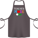 Teacher Mode Off Funny Teaching Holiday Cotton Apron 100% Organic Dark Grey