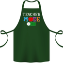 Teacher Mode Off Funny Teaching Holiday Cotton Apron 100% Organic Forest Green