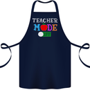 Teacher Mode Off Funny Teaching Holiday Cotton Apron 100% Organic Navy Blue