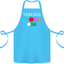 Teacher Mode Off Funny Teaching Holiday Cotton Apron 100% Organic Turquoise