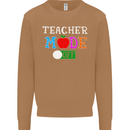 Teacher Mode Off Funny Teaching Holiday Mens Sweatshirt Jumper Caramel Latte
