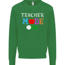 Teacher Mode Off Funny Teaching Holiday Mens Sweatshirt Jumper Irish Green