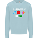 Teacher Mode Off Funny Teaching Holiday Mens Sweatshirt Jumper Light Blue