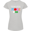 Teacher Mode Off Funny Teaching Holiday Womens Petite Cut T-Shirt Sports Grey