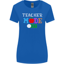 Teacher Mode Off Funny Teaching Holiday Womens Wider Cut T-Shirt Royal Blue
