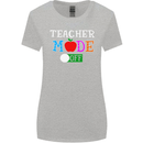 Teacher Mode Off Funny Teaching Holiday Womens Wider Cut T-Shirt Sports Grey