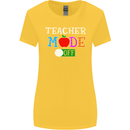 Teacher Mode Off Funny Teaching Holiday Womens Wider Cut T-Shirt Yellow