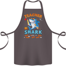 Teacher Shark Funny Teaching Teacher Cotton Apron 100% Organic Dark Grey