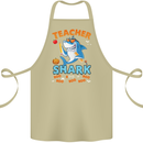 Teacher Shark Funny Teaching Teacher Cotton Apron 100% Organic Khaki