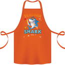Teacher Shark Funny Teaching Teacher Cotton Apron 100% Organic Orange