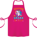 Teacher Shark Funny Teaching Teacher Cotton Apron 100% Organic Pink
