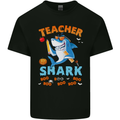 Teacher Shark Funny Teaching Teacher Mens Cotton T-Shirt Tee Top Black