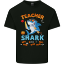 Teacher Shark Funny Teaching Teacher Mens Cotton T-Shirt Tee Top Black