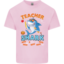 Teacher Shark Funny Teaching Teacher Mens Cotton T-Shirt Tee Top Light Pink
