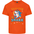 Teacher Shark Funny Teaching Teacher Mens Cotton T-Shirt Tee Top Orange