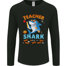 Teacher Shark Funny Teaching Teacher Mens Long Sleeve T-Shirt Black