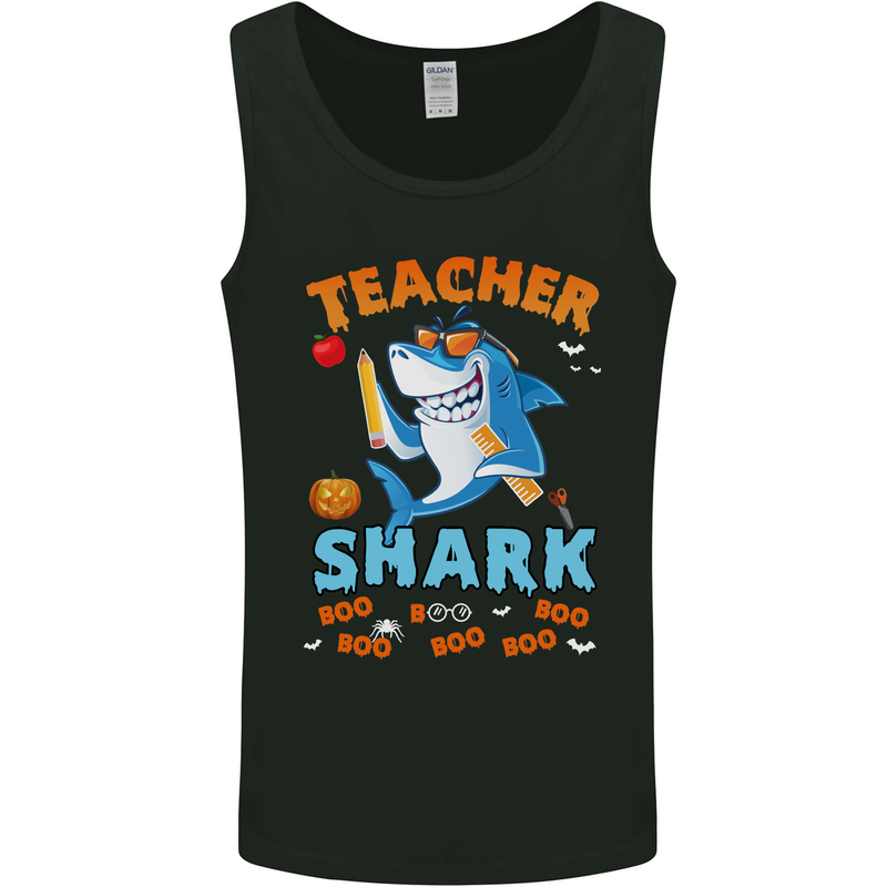 Teacher Shark Funny Teaching Teacher Mens Vest Tank Top Black