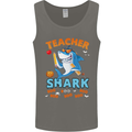 Teacher Shark Funny Teaching Teacher Mens Vest Tank Top Charcoal