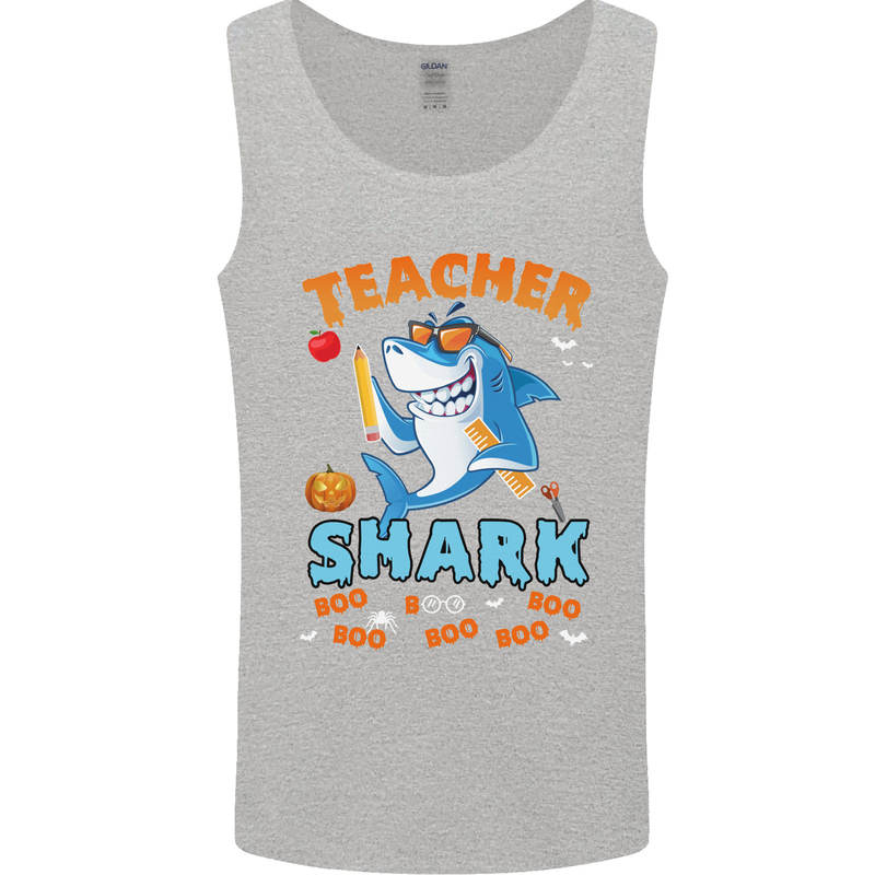 Teacher Shark Funny Teaching Teacher Mens Vest Tank Top Sports Grey