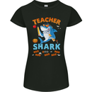 Teacher Shark Funny Teaching Teacher Womens Petite Cut T-Shirt Black