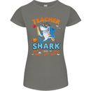 Teacher Shark Funny Teaching Teacher Womens Petite Cut T-Shirt Charcoal