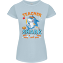 Teacher Shark Funny Teaching Teacher Womens Petite Cut T-Shirt Light Blue