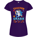 Teacher Shark Funny Teaching Teacher Womens Petite Cut T-Shirt Purple