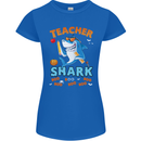 Teacher Shark Funny Teaching Teacher Womens Petite Cut T-Shirt Royal Blue