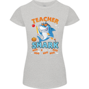 Teacher Shark Funny Teaching Teacher Womens Petite Cut T-Shirt Sports Grey