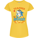 Teacher Shark Funny Teaching Teacher Womens Petite Cut T-Shirt Yellow