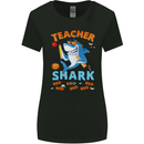 Teacher Shark Funny Teaching Teacher Womens Wider Cut T-Shirt Black