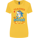 Teacher Shark Funny Teaching Teacher Womens Wider Cut T-Shirt Yellow