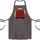 Teachers Don't Wear Capes Funny Teaching Cotton Apron 100% Organic Dark Grey