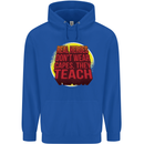 Teachers Don't Wear Capes Funny Teaching Mens 80% Cotton Hoodie Royal Blue