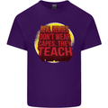 Teachers Don't Wear Capes Funny Teaching Mens Cotton T-Shirt Tee Top Purple
