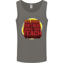 Teachers Don't Wear Capes Funny Teaching Mens Vest Tank Top Charcoal