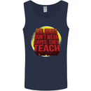 Teachers Don't Wear Capes Funny Teaching Mens Vest Tank Top Navy Blue