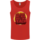 Teachers Don't Wear Capes Funny Teaching Mens Vest Tank Top Red
