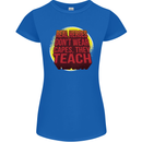 Teachers Don't Wear Capes Funny Teaching Womens Petite Cut T-Shirt Royal Blue