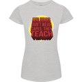 Teachers Don't Wear Capes Funny Teaching Womens Petite Cut T-Shirt Sports Grey
