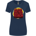 Teachers Don't Wear Capes Funny Teaching Womens Wider Cut T-Shirt Navy Blue