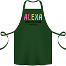 Teaching Grade My Papers Funny Teacher Cotton Apron 100% Organic Forest Green