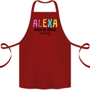 Teaching Grade My Papers Funny Teacher Cotton Apron 100% Organic Maroon