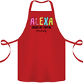 Teaching Grade My Papers Funny Teacher Cotton Apron 100% Organic Red