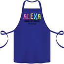 Teaching Grade My Papers Funny Teacher Cotton Apron 100% Organic Royal Blue